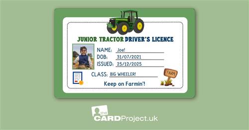 Tractor Driving Licence for Kids